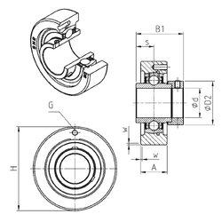 Bearing EXC206 images