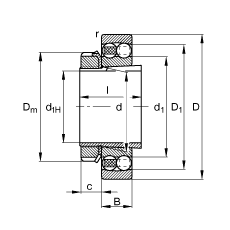 Bearing 1206-K-TVH-C3 + H206 images